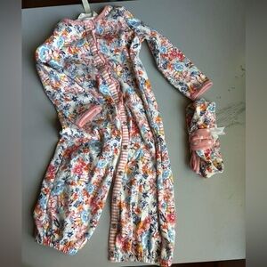 Matilda Jane Pink and Blue Floral Baby Outfit